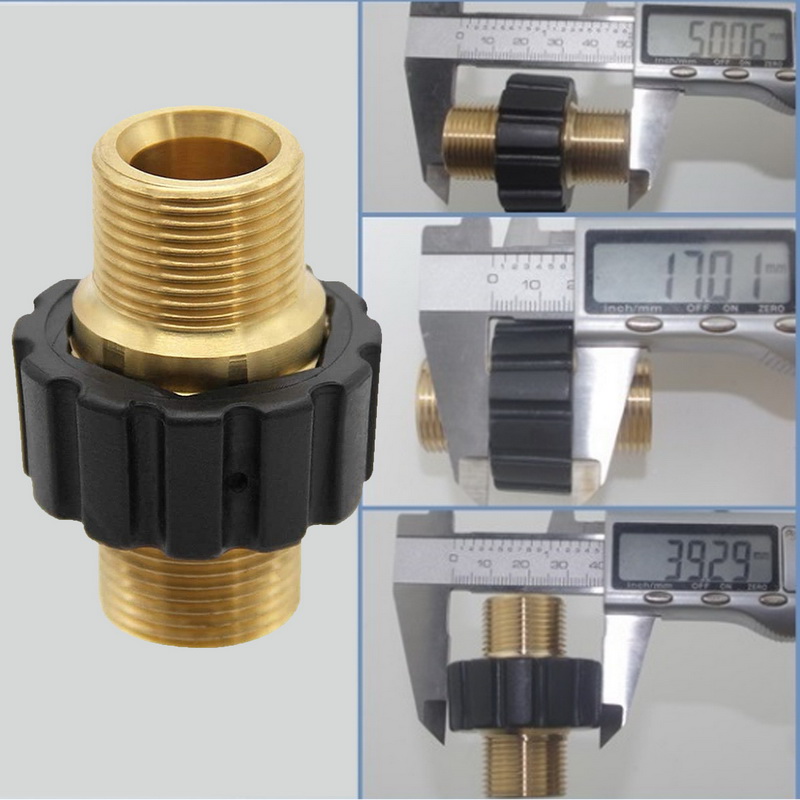 Metrischer M22 15 mm männlicher Gewinde zu M22 15 mm männlicher Messingdruckunterlegschester Koppler