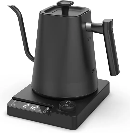 1200W Adjustable Gooseneck Electric Kettle: 1L Stainless Steel Coffee Pourer - Perfect for Brewing Metal Gooseneck Electric Coffee Kettle