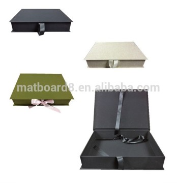 high quality fabric, linen gift box with factory price