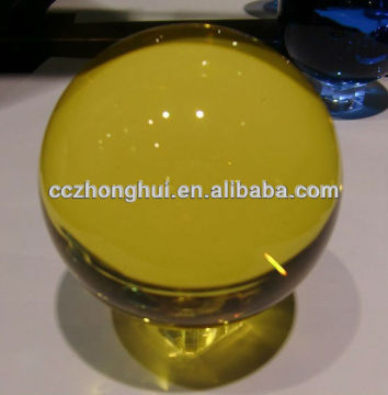 yellow wholesale crystal ball with base popular around the world