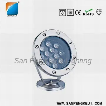High CRI 75 12W IP68 24V Underwater LED Lights for Small Fountains
