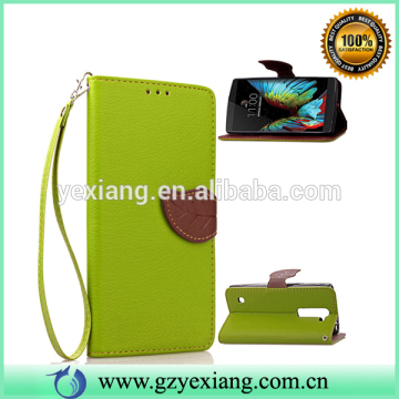 2017 New coming slim flip wallet mobile phone case for LG K10 case cover