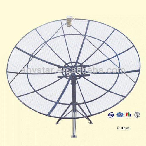 Aluminum/steel satellite mesh antenna