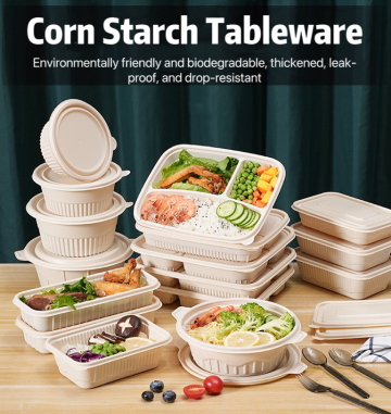 NEW Design Biodegradable Disposable Corn Starch Tableware