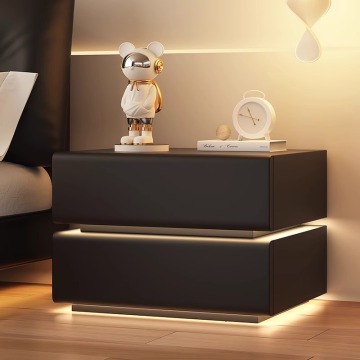 2024 New Cream Style Solid Wood Bedside Table