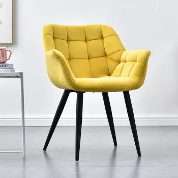 PU Velvet Leather Upholstered Living Room Chairs for Modern Design
