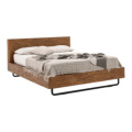 Luxury home 1.8m oak box spring bed design