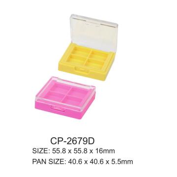 Paleta de sombras quadradas pressionou casos compactos de plástico vazios CP-2679D