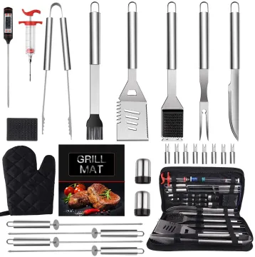 26-Piece Stainless Steel Camping BBQ Tool Set: Comprehensive Grill Accessories for Outdoor Cooking