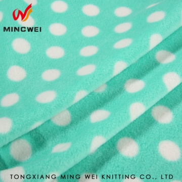 Anti-pilling Comfortable Soft Polka Dots Polar Fleece Pajamas Fabric