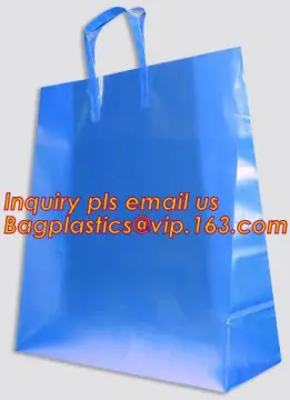 frosted PP gift plastic shopping bag, loop handle stand up frosted plastic shopping package bag, printed frosted ldpe shopping