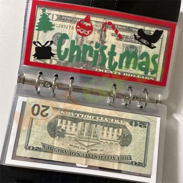 Transparent Laminated A6 Ring Binder for Custom Cash Envelope System & Budget Planning