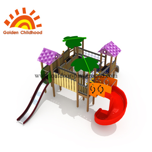 Tube Slide Playhouse Peralatan Taman Permainan Luar untuk Dijual