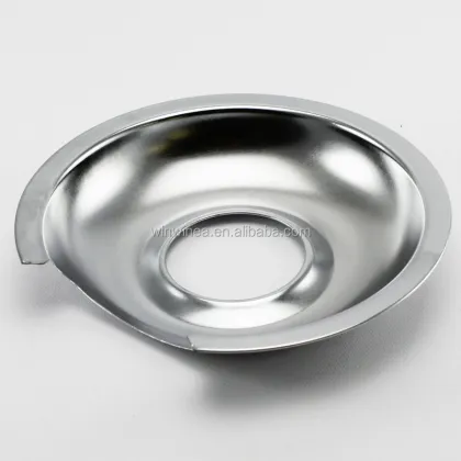 Hotpoint Range Stove Burner Parts: 6" WB32X10012 & 8" WB32X10013 Chrome Drip Pans