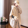 Loose plus size lambswool jacket women