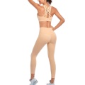 Cross back women fitness yoga sets