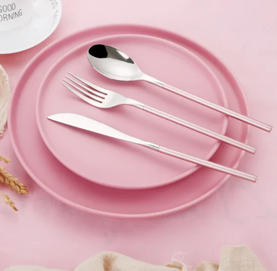 3 Piece Stainless Steel Dinnerware Set