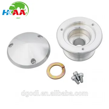 Precision Custom Aluminum 6-rib Serpentine Alternator Pulley with Cover