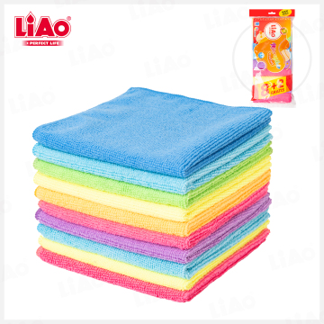 LiAo 10 Pack Colorful Microfiber Cleaning Cloths