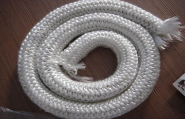 White Glass Fiber Stove Rope Seal , 200℃ - 250℃ Refractoriness