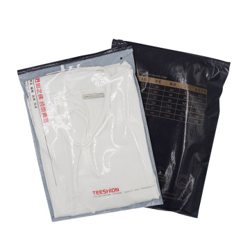 Custom Printed Frosted LDPE Zipper Bags with Logo for Clothing