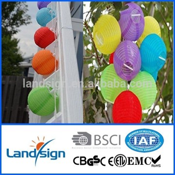 Solar powered 10 LED Lantern Multi-color String Light Party Outdoor Patio Light