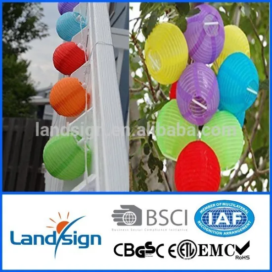 Solar powered 10 LED Lantern Multi-color String Light Party Outdoor Patio Light