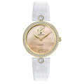 Luxus -Mop -Perlenquarz Minimalismus Watch für Frauen