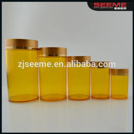 High Quality plastic cylinder transparent bottle health care product packaging containers