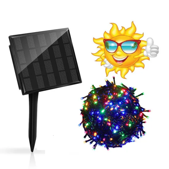 100 LED Lighting Outdoor Powered Rgb Led Festoon Fairy Tree Decorative Cork Christmas Hot Solar String Light