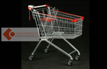 Large Metal Wire Easy Wheels Shopping Cart With Lock 210l 240l
