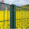 powder coated metal double rod mat grid fence