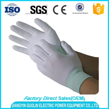 high quality pu coated work gloves safety glove electric glove
