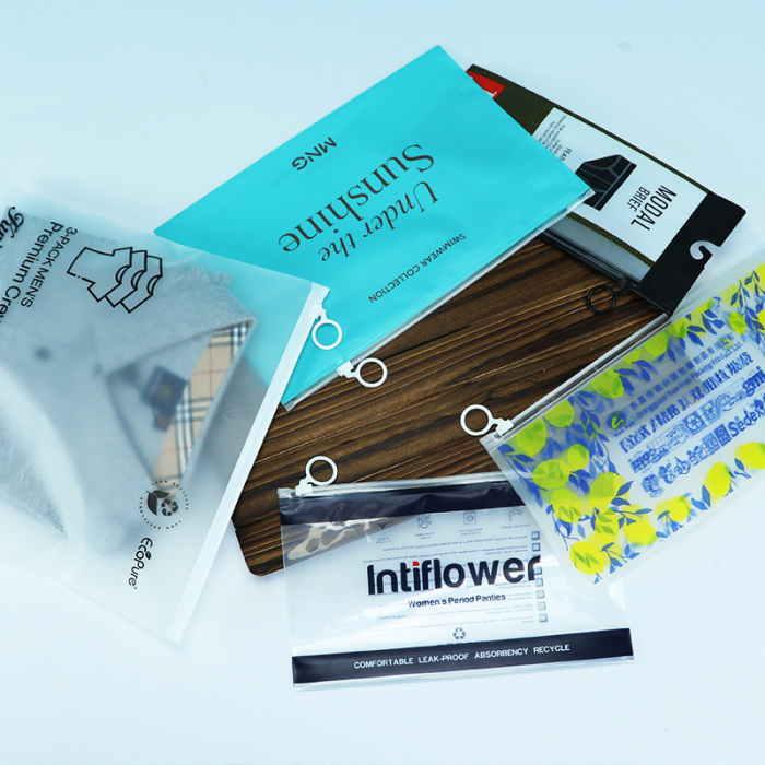 T-Shirt ထုပ်ပိုး Frosted Slider Bags