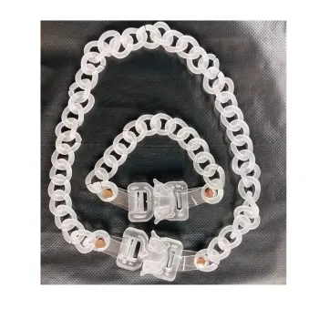 Transparent Acrylic Chain Choker Necklaces for Couples - Customized Cuban Link Chain Accessories in Stock