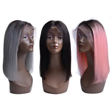 Wholesale Ombre Peruvian Human Lace Wig Short Bob Wigs Colored Lace Front Human Hair Wigs With Baby Hair