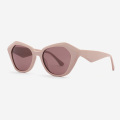 Vintage Polygon Acetate Female Sunglasses