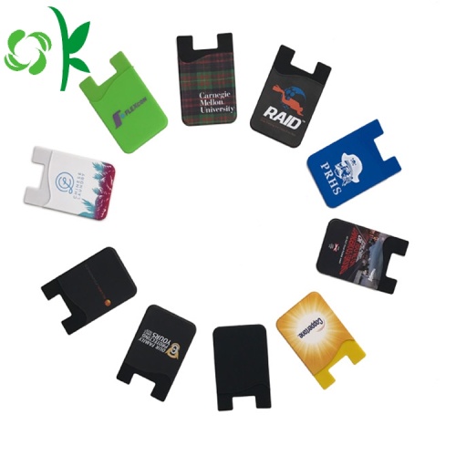 Personlig Silicone Credit Card Sleeve Phone Wallet