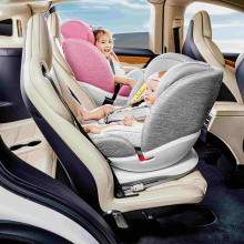 Assento de carro de segurança para bebês com isofix e amarelo