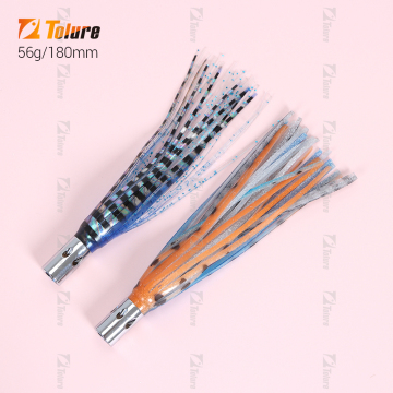 Tolure Octopus Röcke Thunfisch weiche Trolling Köder 56 g 180 mm Oberwasser Meeresfischerei Salzwasser Marlin Köder