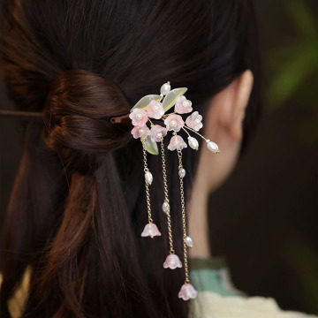 Vintage Hair Sticks & Hairpins: Chinese Hanfu Hair Accessories with Flower Tassels & Forks