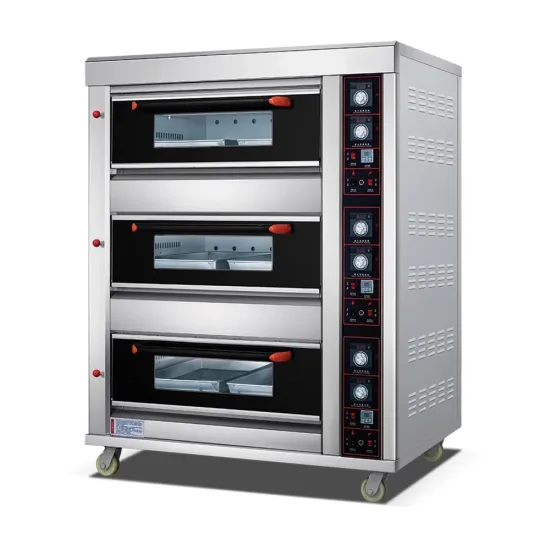 Convection Oven Commercial Bread Baking Oven Machine 3 Deck 6 Trays Gas Bread Cake Ovens Bakery