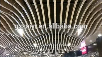Aluminum ceiling for u shape baffle wood drop ceiling aluminum fasle ceiling design