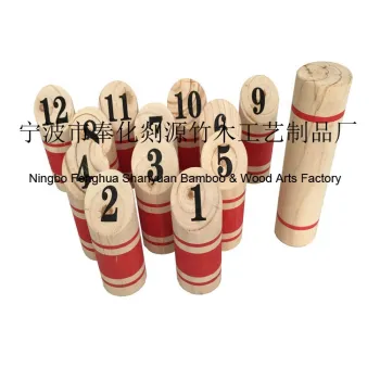 Black Kubb Viking Bowling: The Ultimate Solid Wood Outdoor Sports Game Set