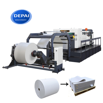 Automatic Jumbo Paper Roll to Sheet Cutting Machine with Conveyor Stacker