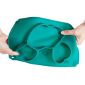 Assiette de silicone d&#39;aspiration en gros personnalisée pour les enfants