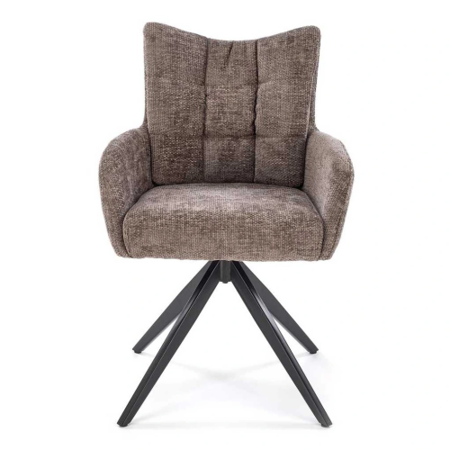 Thick cushion swivel dining chair for hotel use