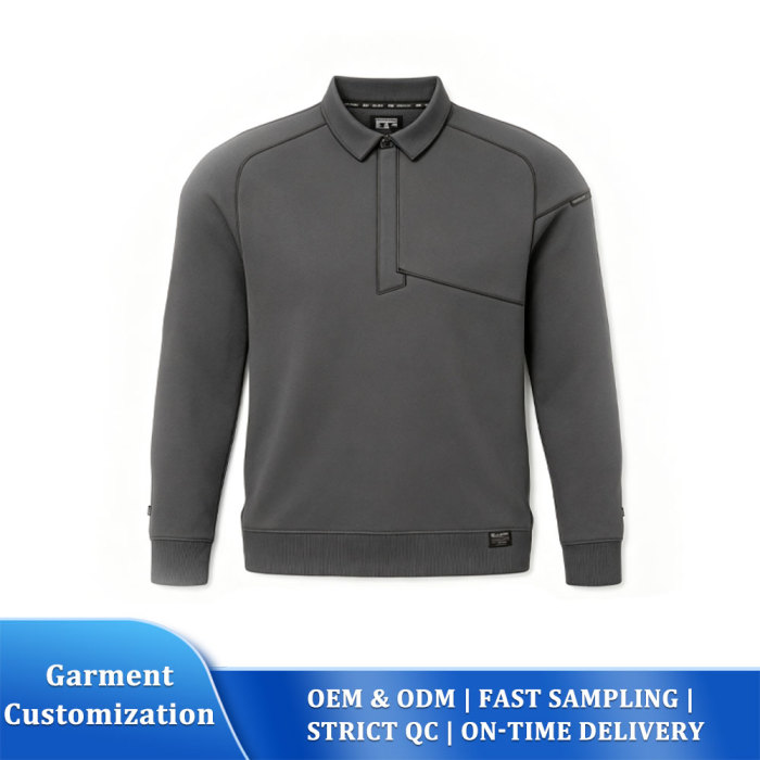 Langarm-Poloshirt aus Stretch-Mesh