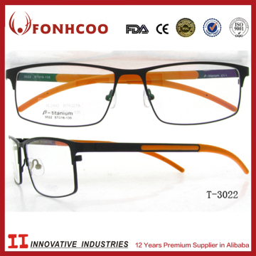 FONHCOO From China Fashion Titanium Full-Rim Yellow Optical Eyeglass Frames