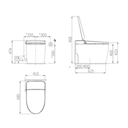 Modern Smart Toilet Bidet Sanitary Ware